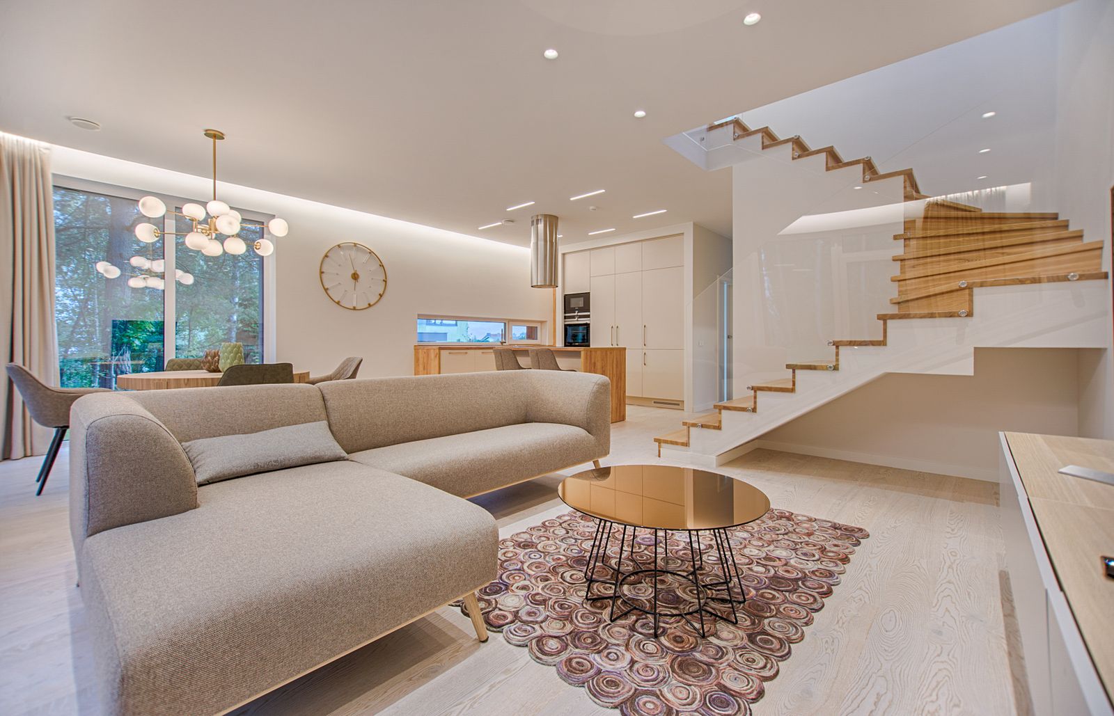 Warm home interior with wooden window frames and soft daylight